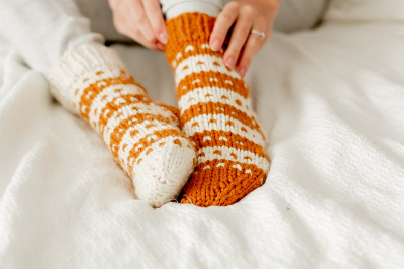 The Loft Slipper Socks / Knit Slipper Pattern / Knit Slipper Socks / Knit Sock Pattern / Easy Knit Pattern / DIY Socks / DIY Slippers / image 2