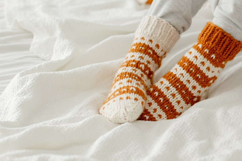 The Loft Slipper Socks / Knit Slipper Pattern / Knit Slipper Socks / Knit Sock Pattern / Easy Knit Pattern / DIY Socks / DIY Slippers / image 3