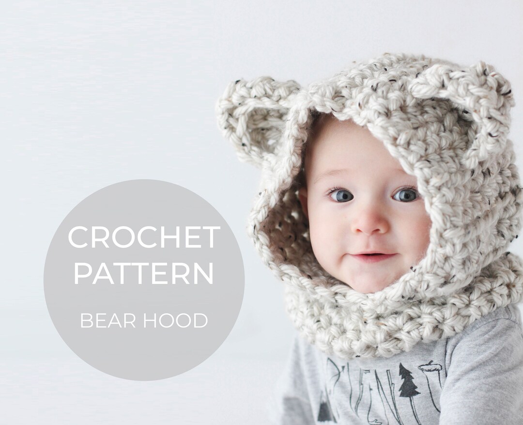 Crochet Bear Hood Pattern / Denim and Rain Bear Hood / Crochet Etsy