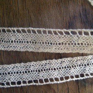 Cotton Crochet Lace Trim / Beige cream colour zdjęcie 3