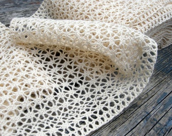 13 cm wide Cotton Crochet Lace Trim, Insertion lace