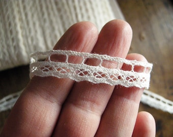 Cotton lace / Coton lace ribbon / Cotton crochet lace edging trim
