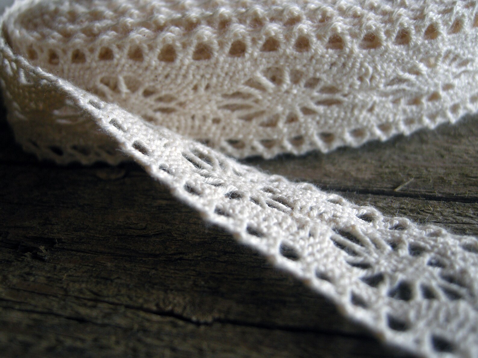 1.80 metres / Ecru Cotton Crochet Lace Trim Insertion lace Etsy