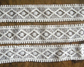 Cotton Lace Trim, white insertion lace