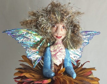 Art Doll-Jacquel the Sprite OOAK Cloth Doll Faery