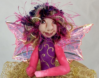 Art Doll-Rini the Sprite OOAK Cloth Doll Faery