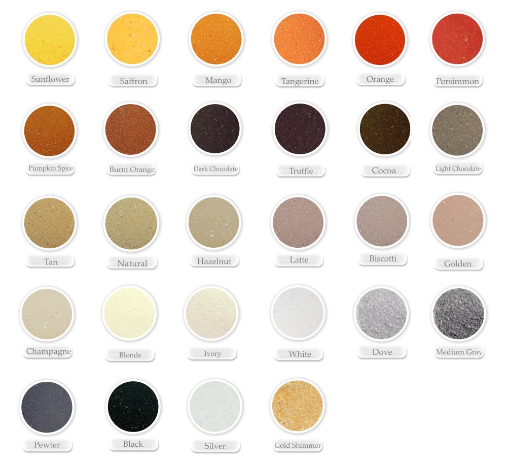 Colored Sand 1 Lb Bag 95 Colors Wedding Sand for Your Unity Etsy