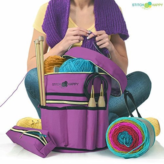 Knitting Storage Bag, Yarn Storage Organizer for Yarn and All Knitting  Accessories