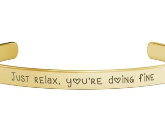 Just Relax Cuff Bracelet: Inspirational Jewelry for Phish Fans