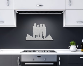 Metal Phish-band silhouet muurkunst | Cadeau voor muziekliefhebber