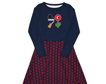 Phish Donut Midi Dress | Long Sleeve Jersey Knit with Pockets