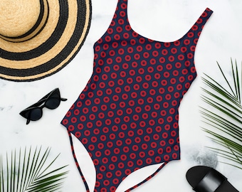 Phish Donut One-Piece Swimsuit, All-Over Print Concert Swimwear Mexico Edition
