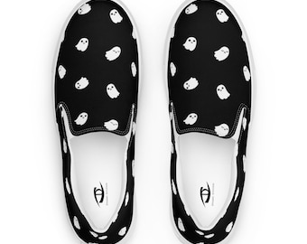 Ghost Print Women’s Canvas Slip-On Shoes | Phish Fan Gift