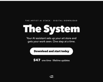 Artist AI Stack: The System | AI Business Guide for Artists Selling Prints and Digital Downloads on Etsy and Shopify | Instant Download