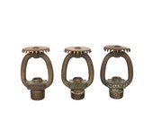 Vintage Fire Sprinkler Heads Brass Vintage Architectural Salvage Industrial Decor Vintage Globe Sprinkler Heads