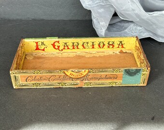 Caja de puros antigua Celestino Costello & Co. Schwager Brooklyn, Vintage Tobacciana