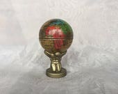Vintage World Globe Pencil Sharpener Made in Germany,  Miniature Earth Globe Decor, Unique Gift for Him, Masculine Office Desk Decor
