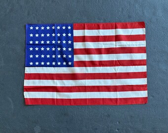 48 Star Flag Vintage Handkerchief World War 2 Victory Parade Hanky