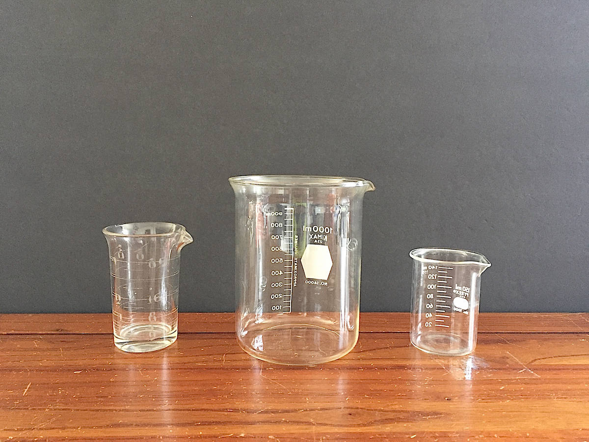 Vintage Lab Glass Measuring Beakers Chemistry Decor Science Etsy