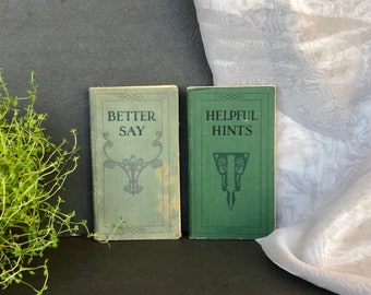 Better Say and Helpful Hints Vintage Funk & Wagnalls English Language Grammar Books Words Phrases Idioms