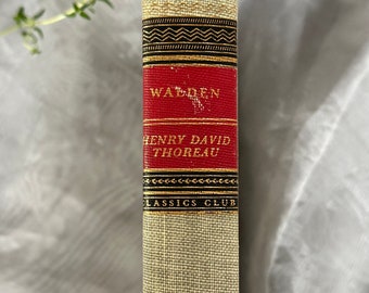 Walden Henry David Thoreau Vintage Libro de tapa dura Edición clásica del club