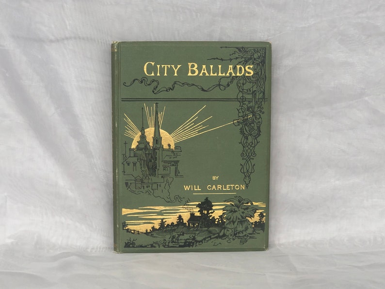 Antique Book with a Beautiful Cover City Ballads Will image 1