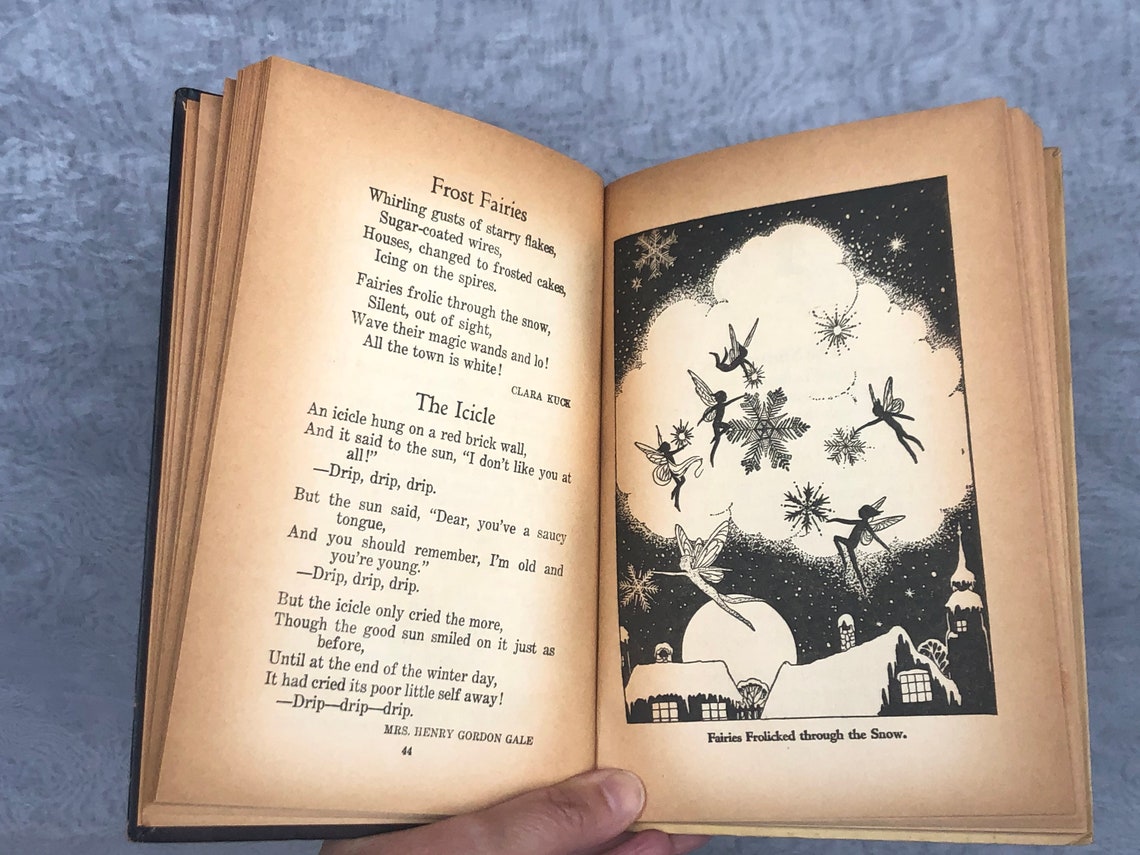 Vintage Children's Poetry Book Decor 1930s Art Deco Etsy