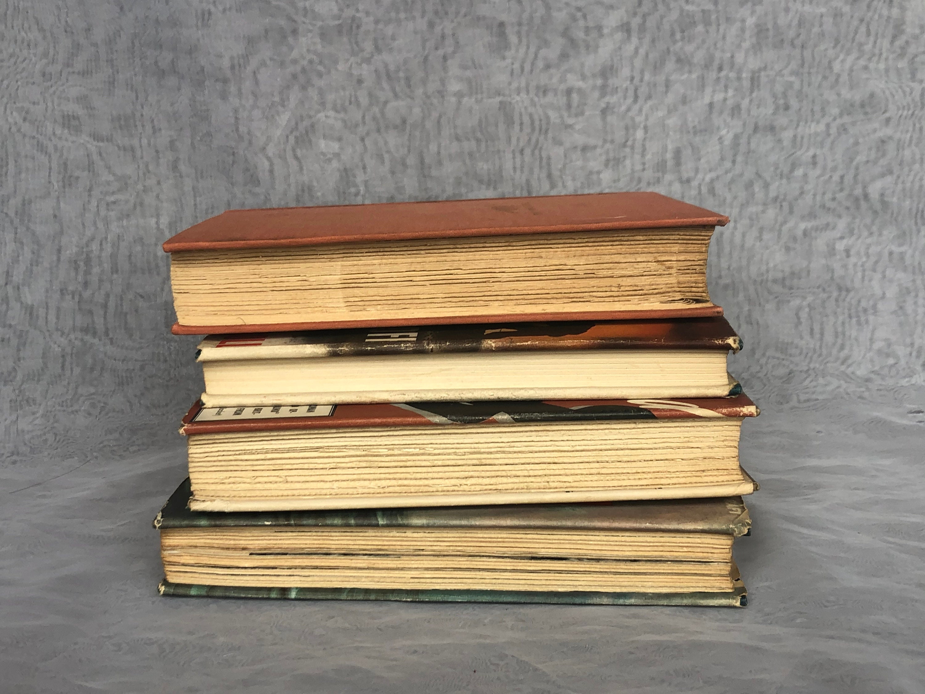 Vintage Decorative Book Bundle Burnt Orange Home Decor Shelf | Etsy