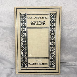 Lilts and Lyrics, Vintage Children's Song Book Sheet Music with Traditional Songs Lyrics, Vintage School Song Book Music Room Decor image 1