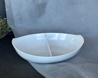 Vintage Oeinda Melamine Melmac Divided Serving Bowl