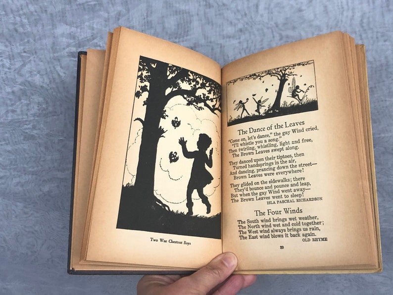 Vintage Children's Poetry Book Decor 1930s Art Deco Etsy
