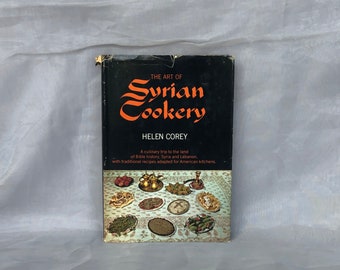 El arte de la cocina siria Helen Corey, libro de cocina vintage de Oriente Medio