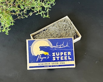 Prym's Super Steel Sonomor Satin Pins Vintage Straight Pins Sewing Supplies