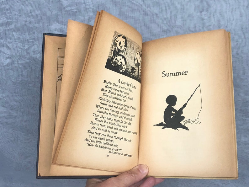 Vintage Children's Poetry Book Decor 1930s Art Deco Etsy