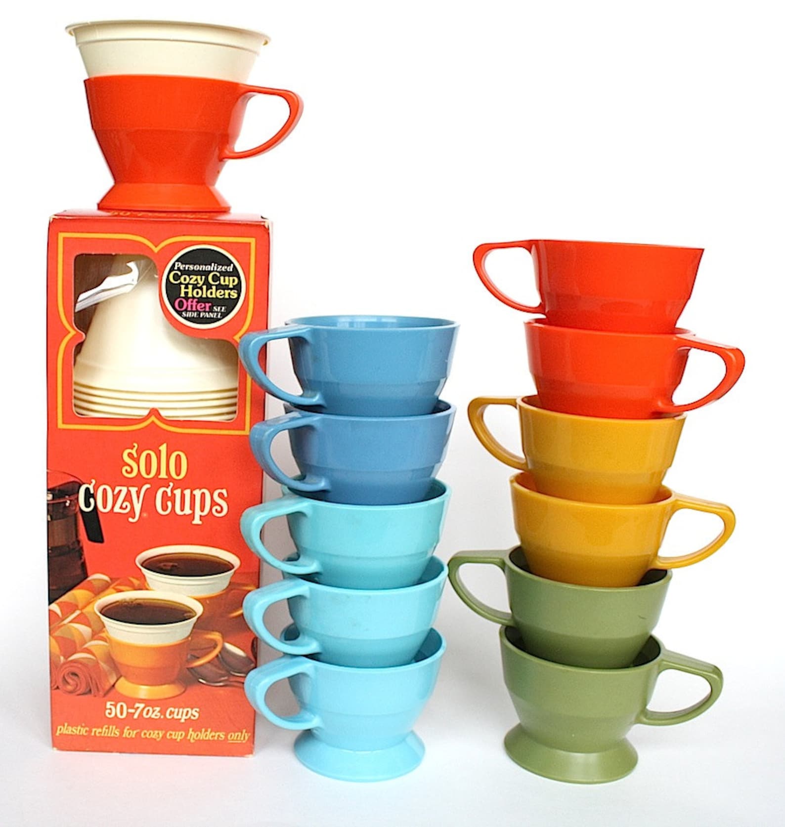 Solo Cozy Cup Holders & Inserts Plastic Coffee Cups Vintage Etsy