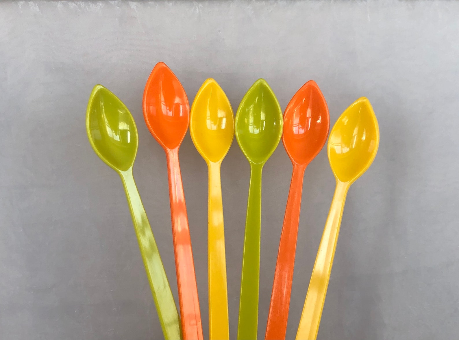Vintage Plastic Spoons with Long Handles Vintage Parfait or Etsy