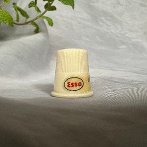 Vintage Advertising Sewing Thimble Esso Standard Oil Company, New Jersey image 1