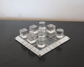 RESERVED for Newblond Lucite Tic Tac Toe Board Lucite Sculpture Coffee Table Decor Display Tic Tac Toe Game  Acrylic Minimalist Modern Decor