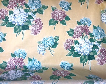 Vintage Stroheim Romann Hydrangea Chintz Print Fabric for Upholstery, Draperies, Home Decor, 54 Inches x 7 Yards