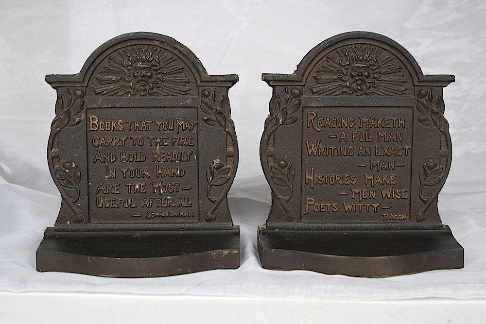 Vintage Bookends Cast Metal Bookends Library Decor Book Etsy