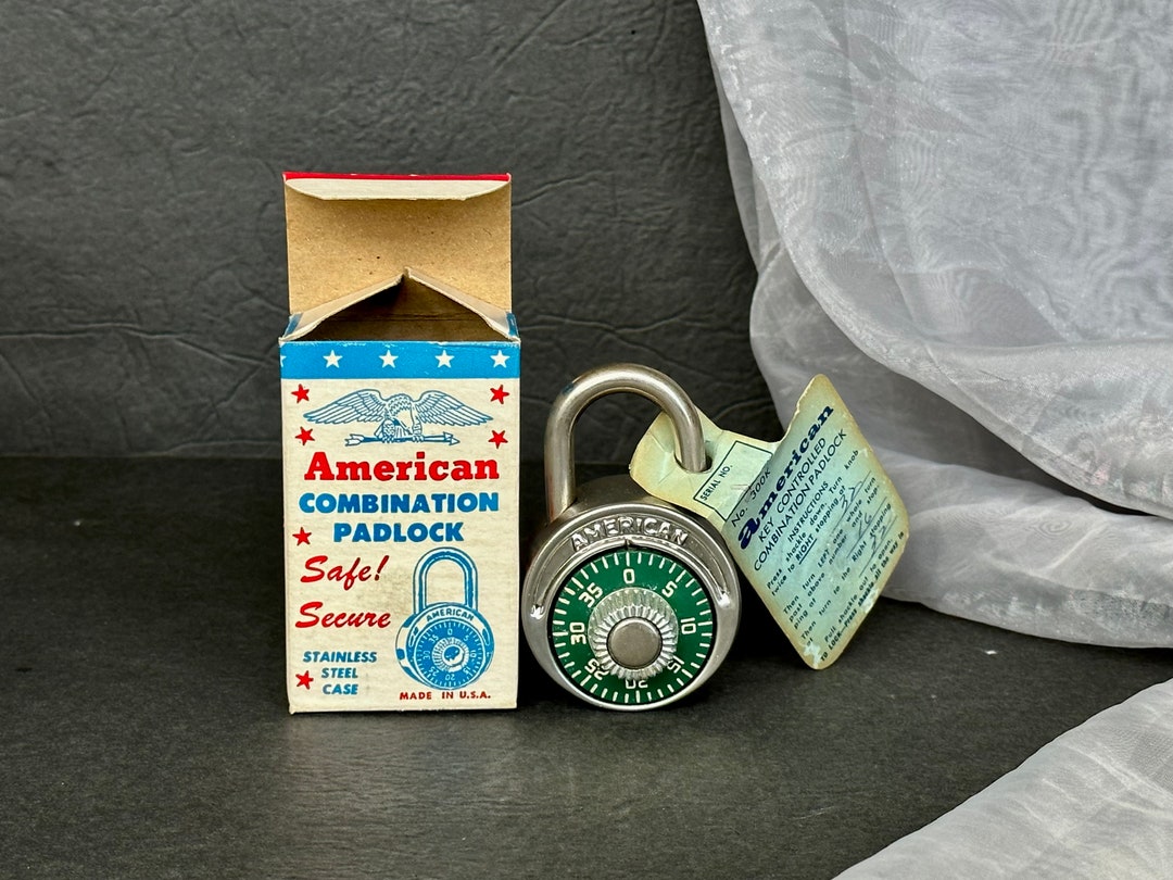 Vintage American Combination Lock Padlock Junkunc Bros Made Etsy