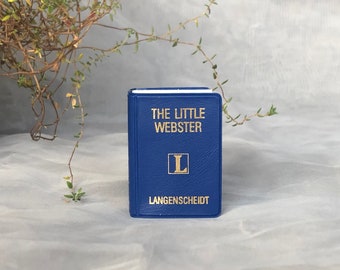 Lilliput Webster Miniature Vintage English Language Dictionary, Tiny Decorative Book, Word Lover Gift Idea