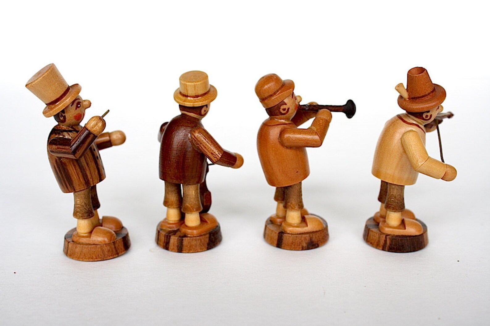 Erzgebirge Wooden Figures Miniature Musician Figurines Etsy