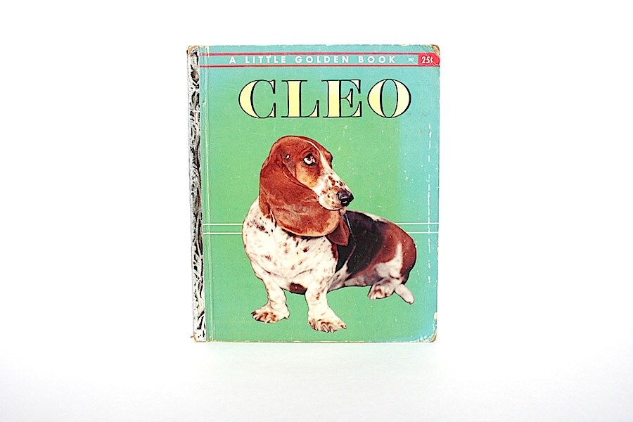 Cleo Little Golden Book Vintage Children's Book Children's Literature  Irwin Shapiro Basset Hound Jackie Cooper The People's Choice