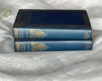 Antique Etiquette Book Set by Lillian Eichler Decorative Vintage Books for Home Shelf Decor Accent