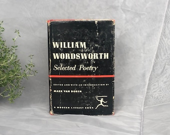 William Wordsworth Poetry Book - Vintage Modern Library Book Literary Decor for Home or Office - Literature Gift Idea