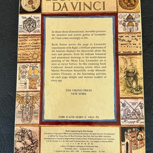 Leonardo Da Vinci Vintage Children's Pop Up Book image 10