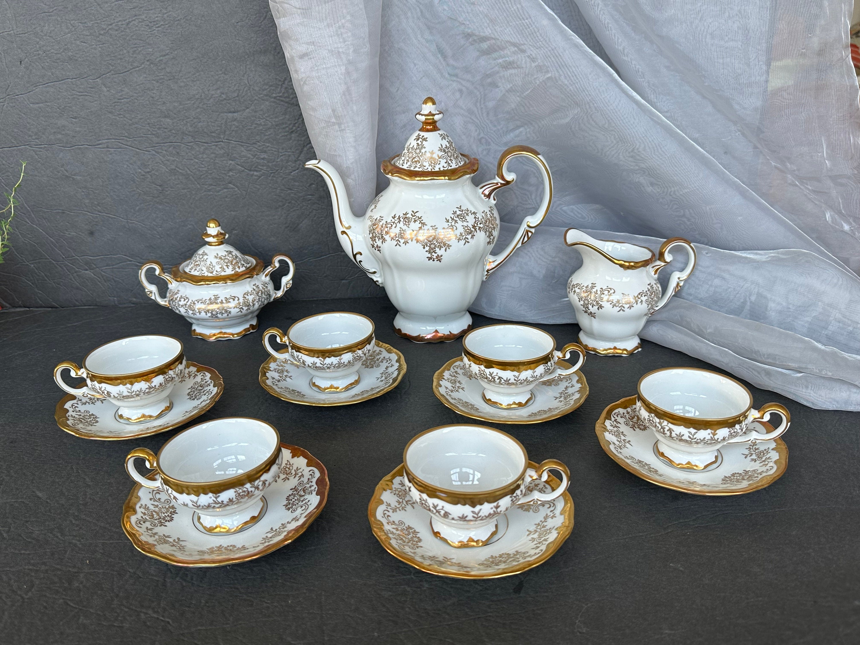 Weimar Porzellan Katharina Vintage German Porcelain Demitasse Espresso