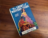 Vintage Zane Grey Book Southwestern Ranch Decor, Rustic Country Cabin Decor, Light of Western Stars 1930 Movie Decor, Man Cave Gift