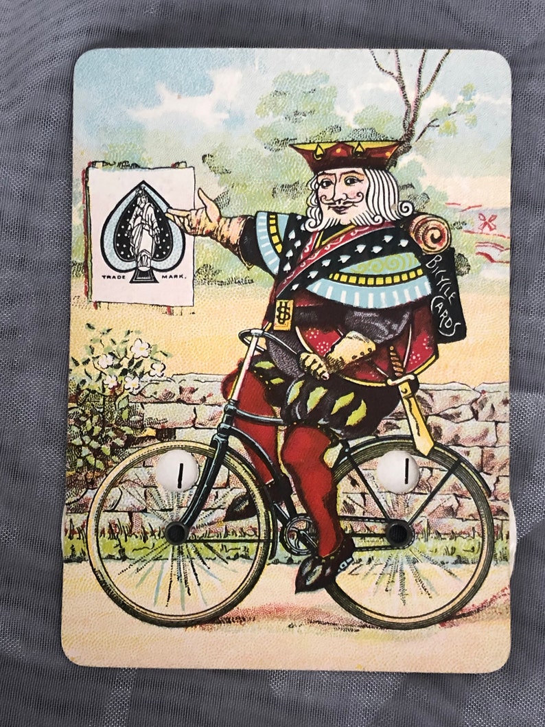 Russell & Morgan Bicycle Playing Cards The United States Printing Company Card Game Score Keeper Antique Advertising Victor E Mauger image 2